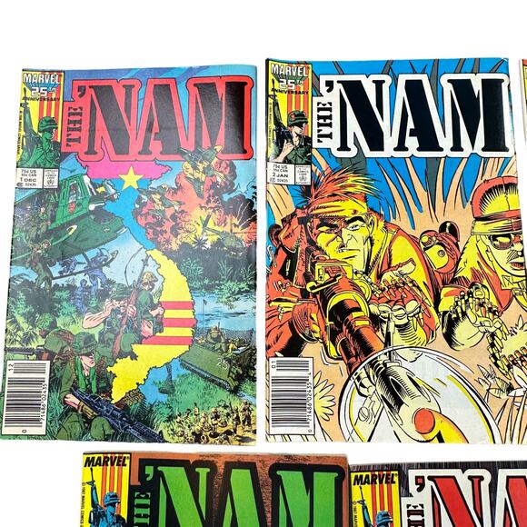 Marvel 'The Nam Comic Book Lot of 7 Jan 1986 - June 1987 Vintage Comic Book Lot - Picture 5 of 15
